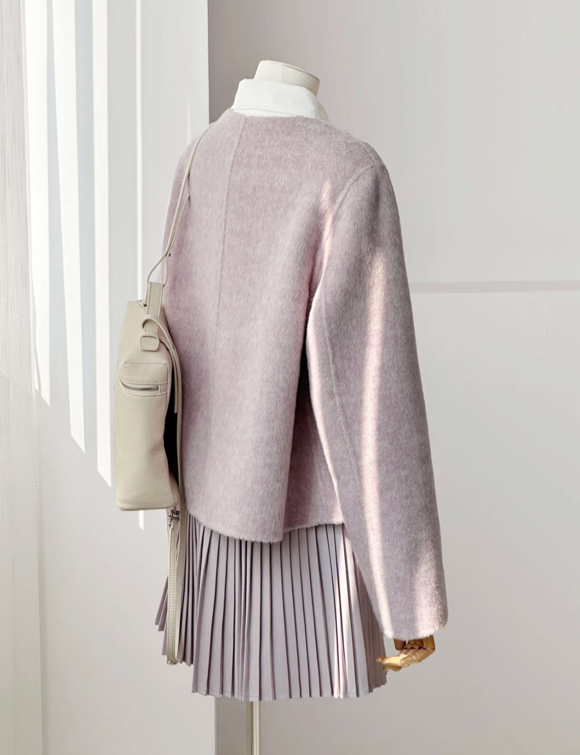 ‘Aria’ Reversible Lavender Wool Jacket