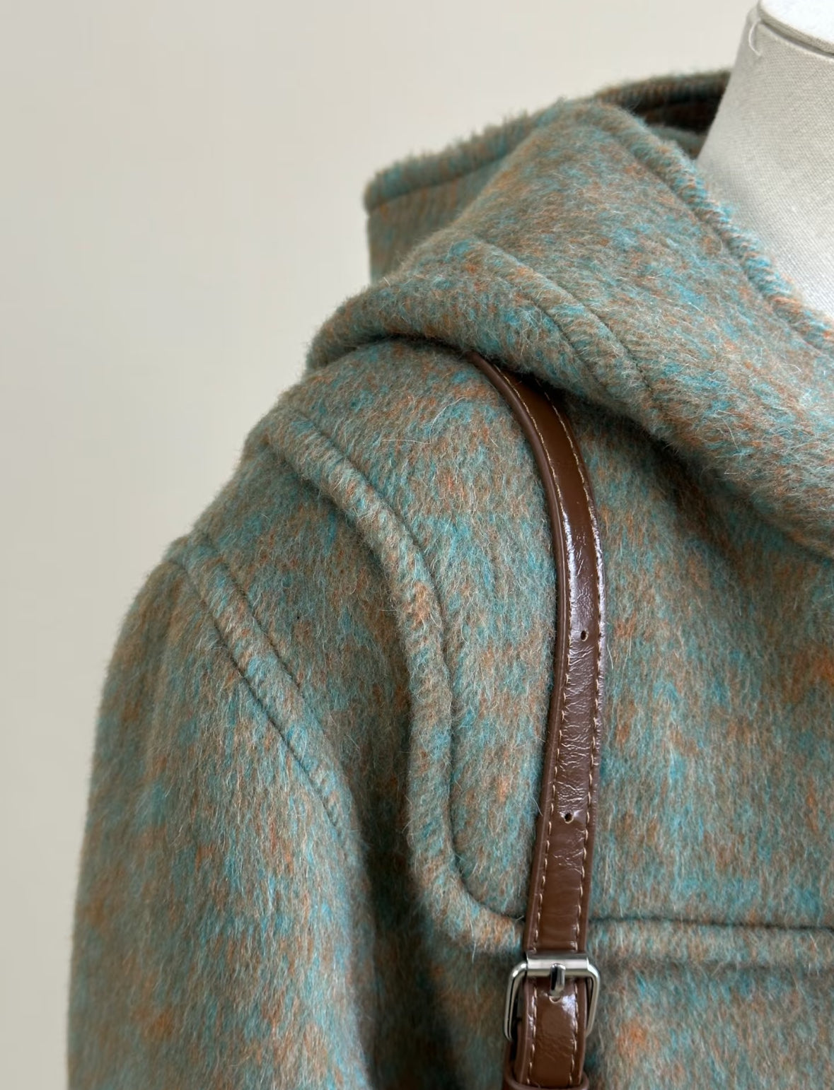 ‘Monet' Toggled Short Wool Jacket - Green