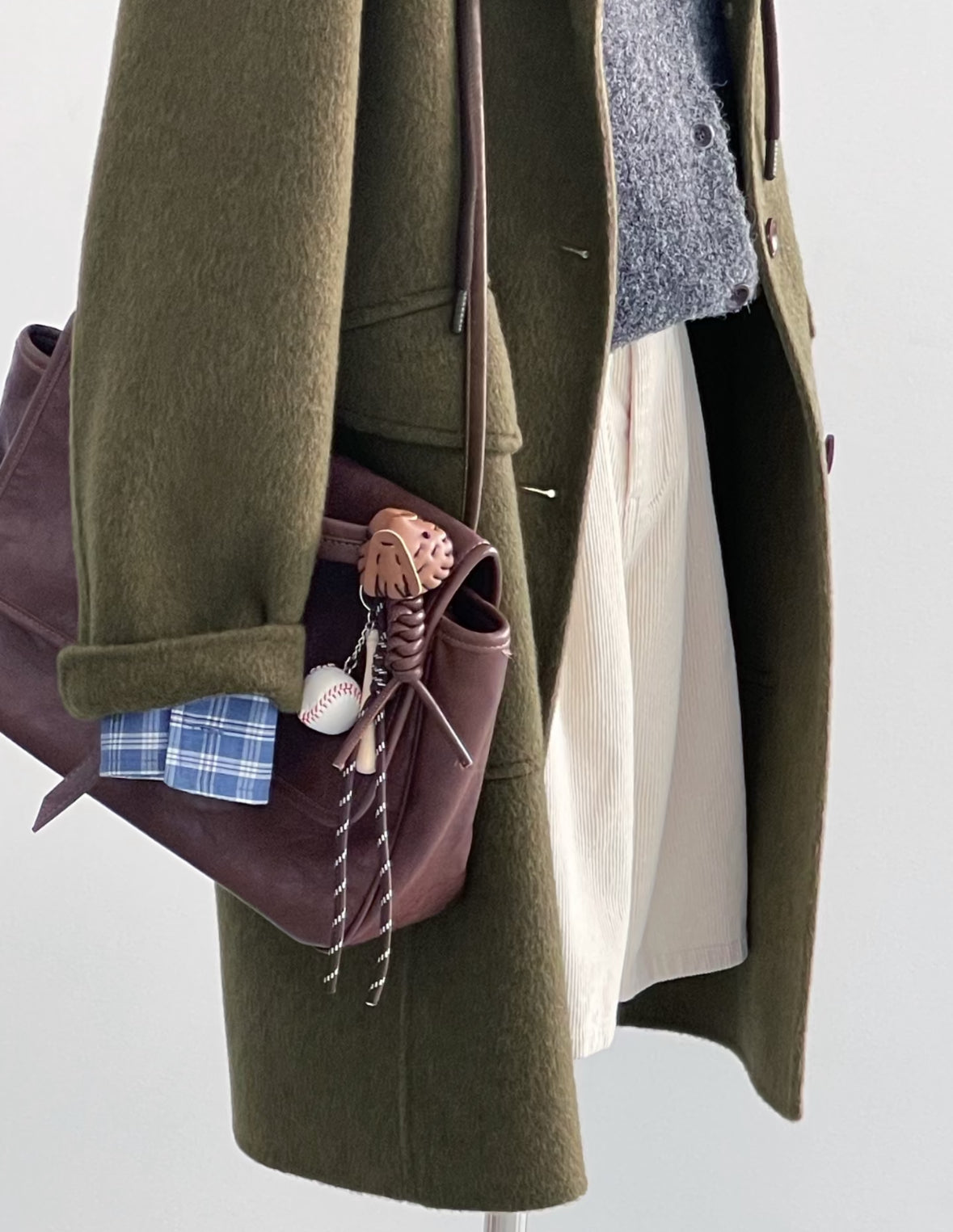 ‘Clover’ Mid-Length Green 100% Wool Hooded Jacket