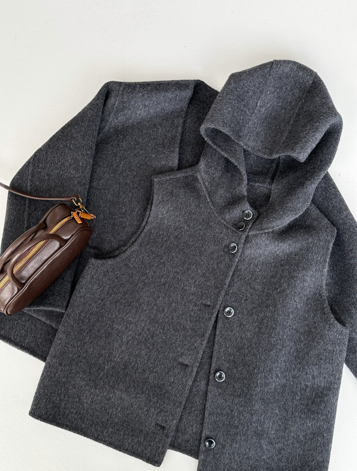 Dualis 3 in 1 Wool Jacket and Vest Set - Charcoal