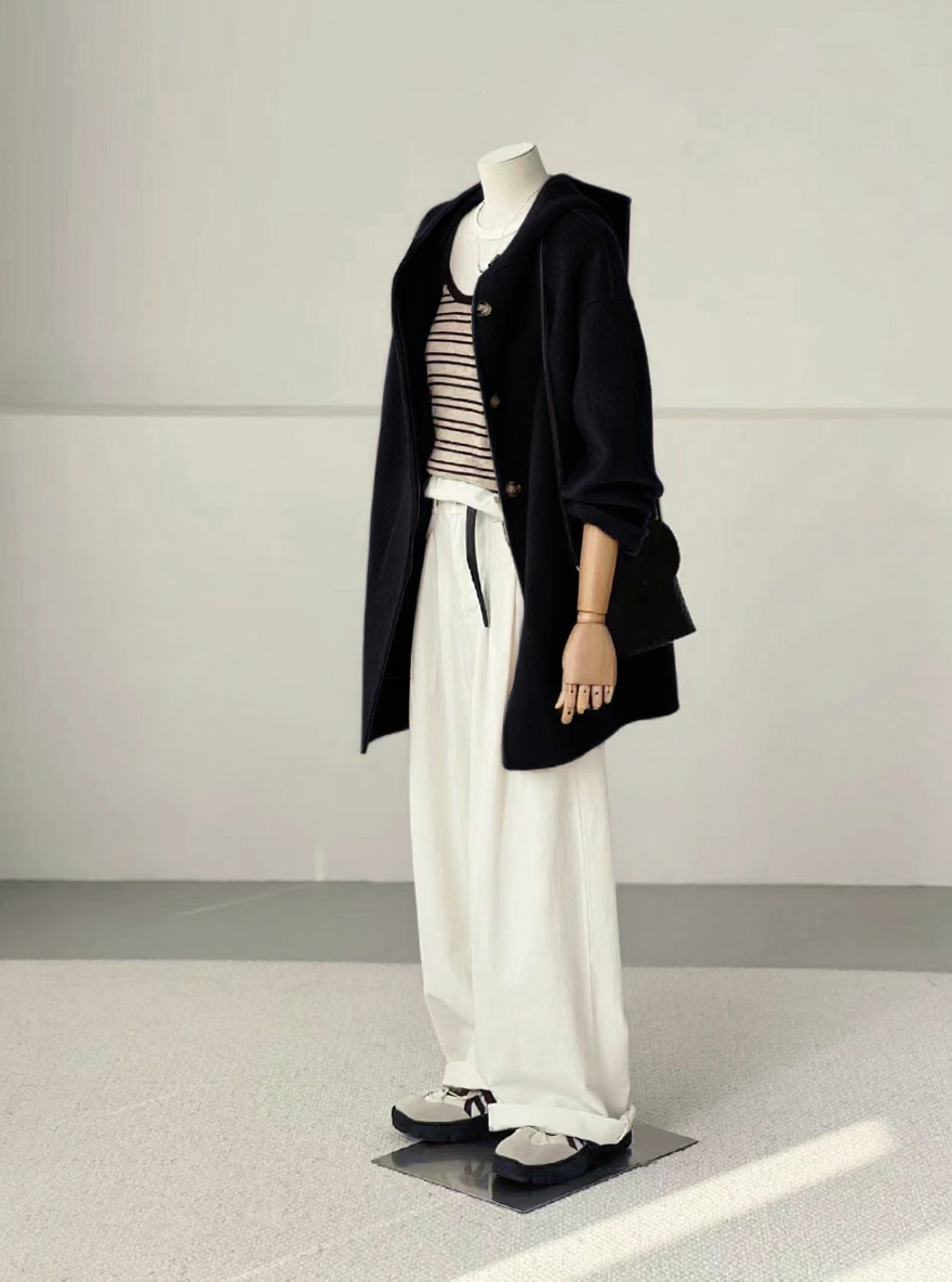 Sera Mid-Length wool jacket - Black