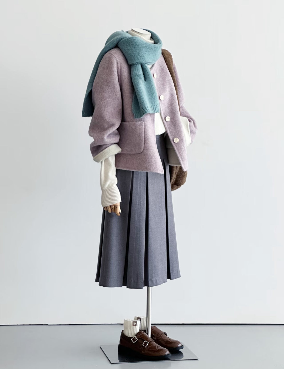 ‘Aria’ Reversible Lavender Wool Jacket