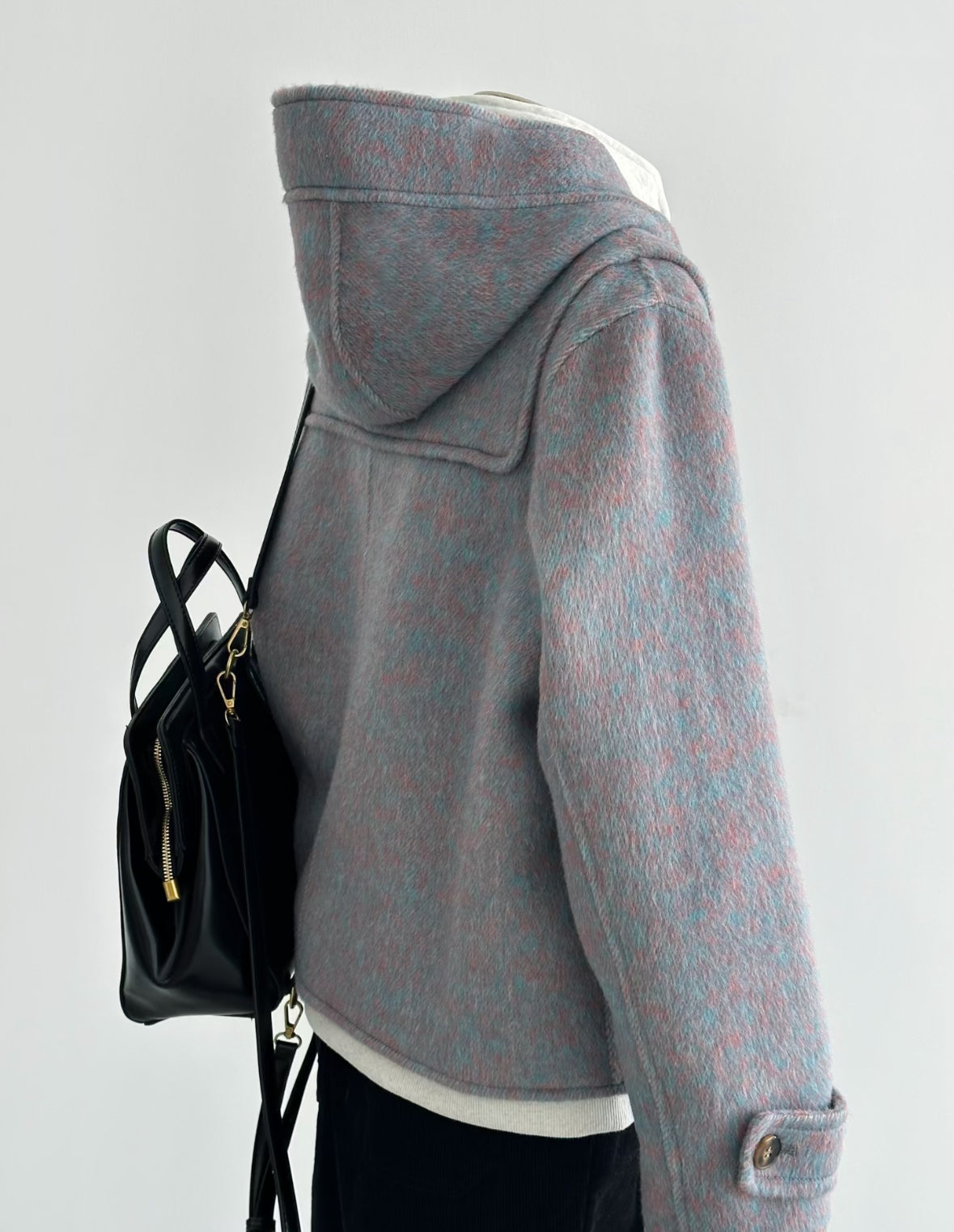 ‘Monet' Toggled Short Wool Jacket - Lavender