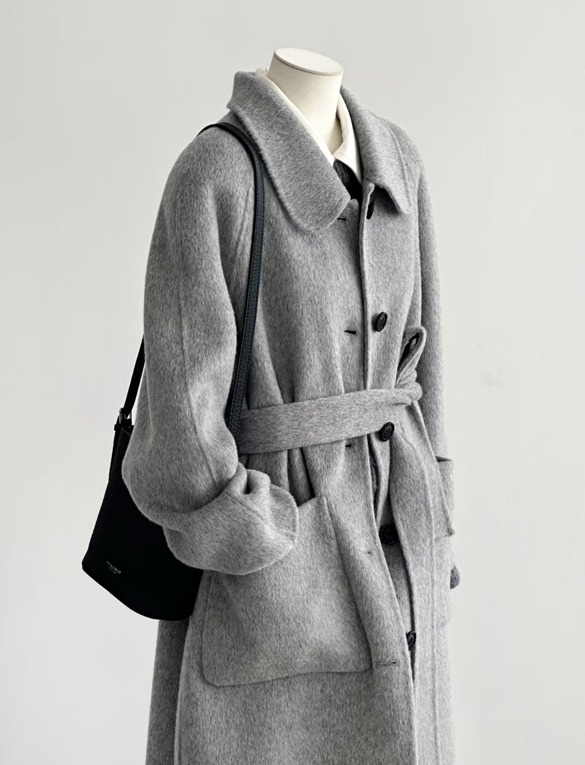 ‘Willow’ Gray Longline Trench Coat