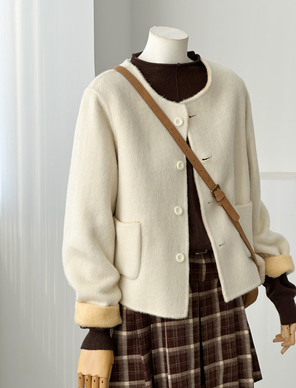 ‘Aria’ Reversible Yellow Wool Jacket