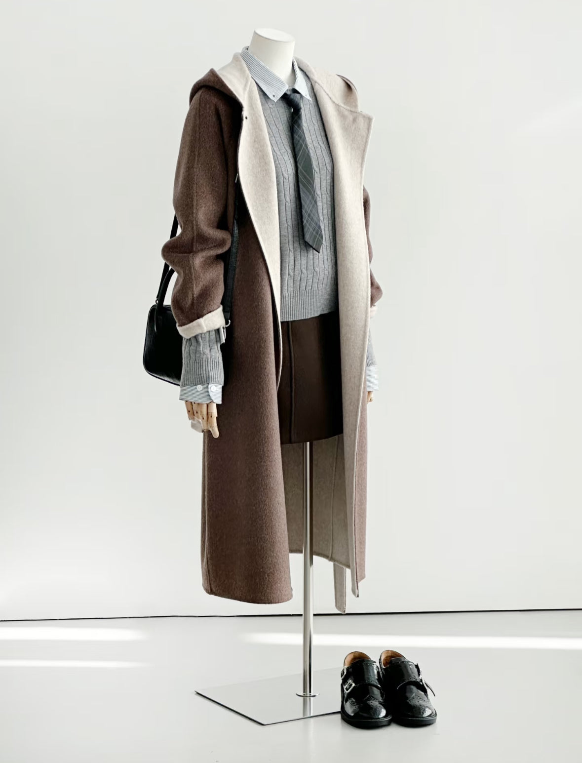 Aria Women's Long Wool Trench Coat
