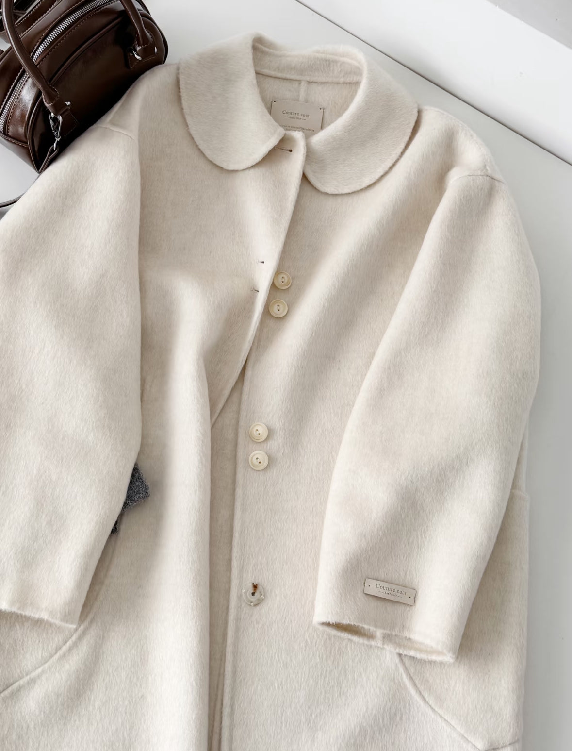 ‘Willow’ white Longline Trench Coat