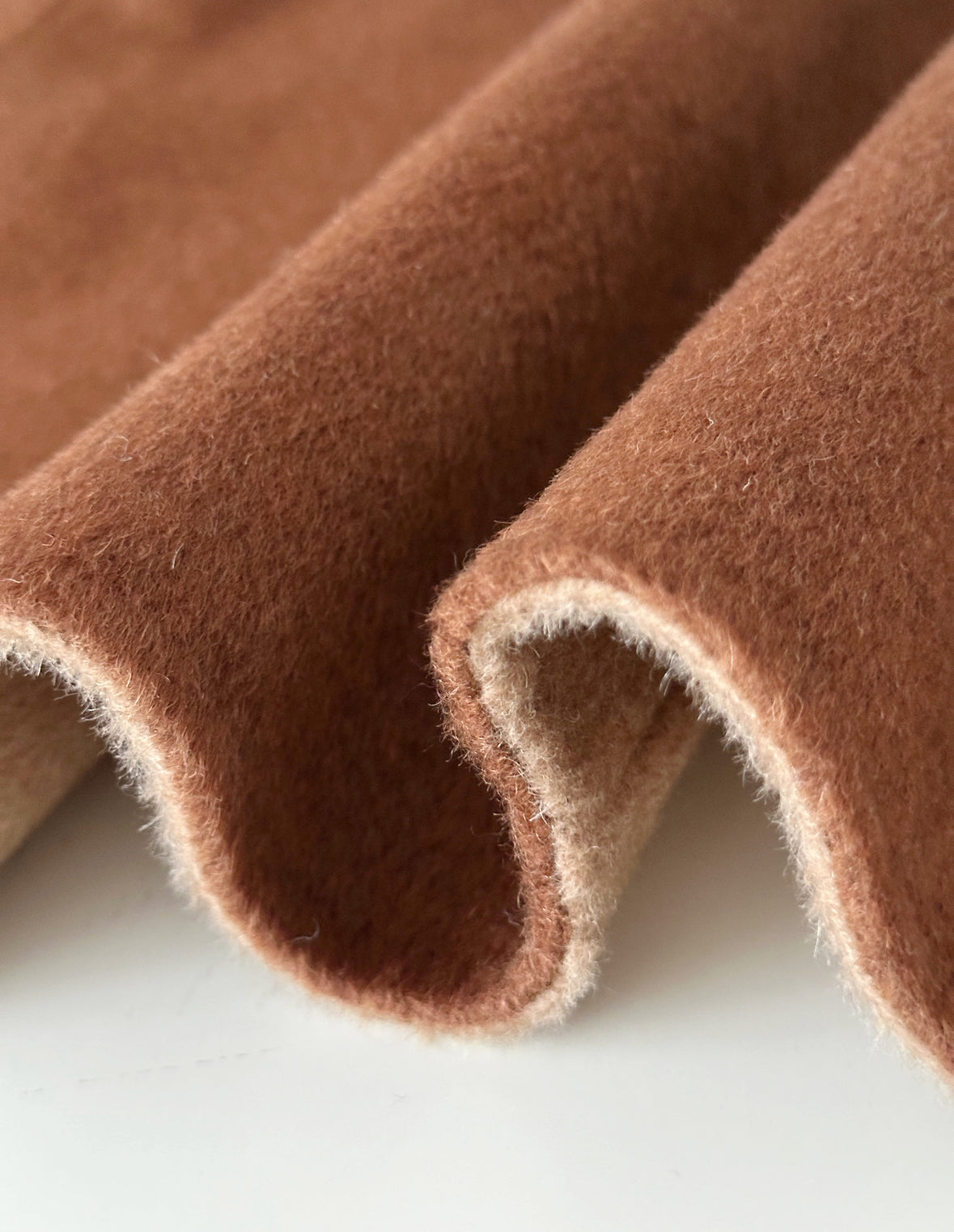 ‘Fern ‘ Hooded Toggle Wool Jacket - Chestnut brown