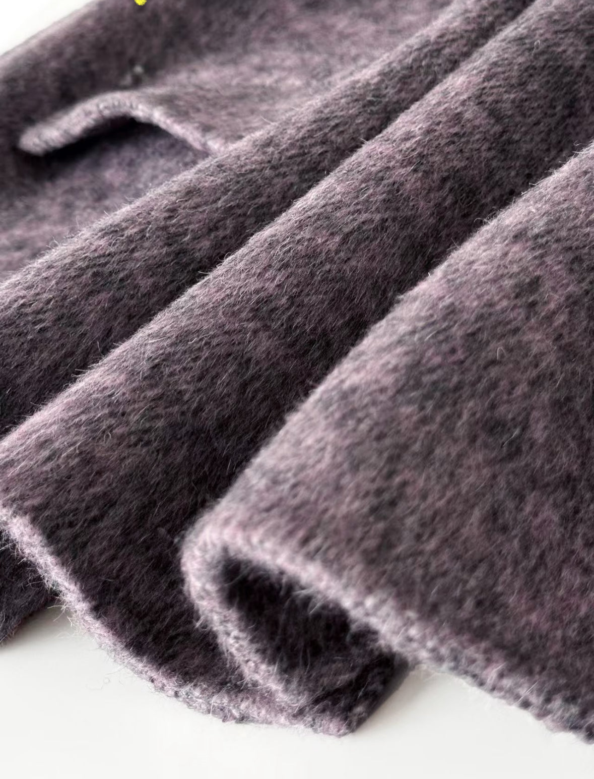 Ember Wool Double-breasted Blazer -Purple