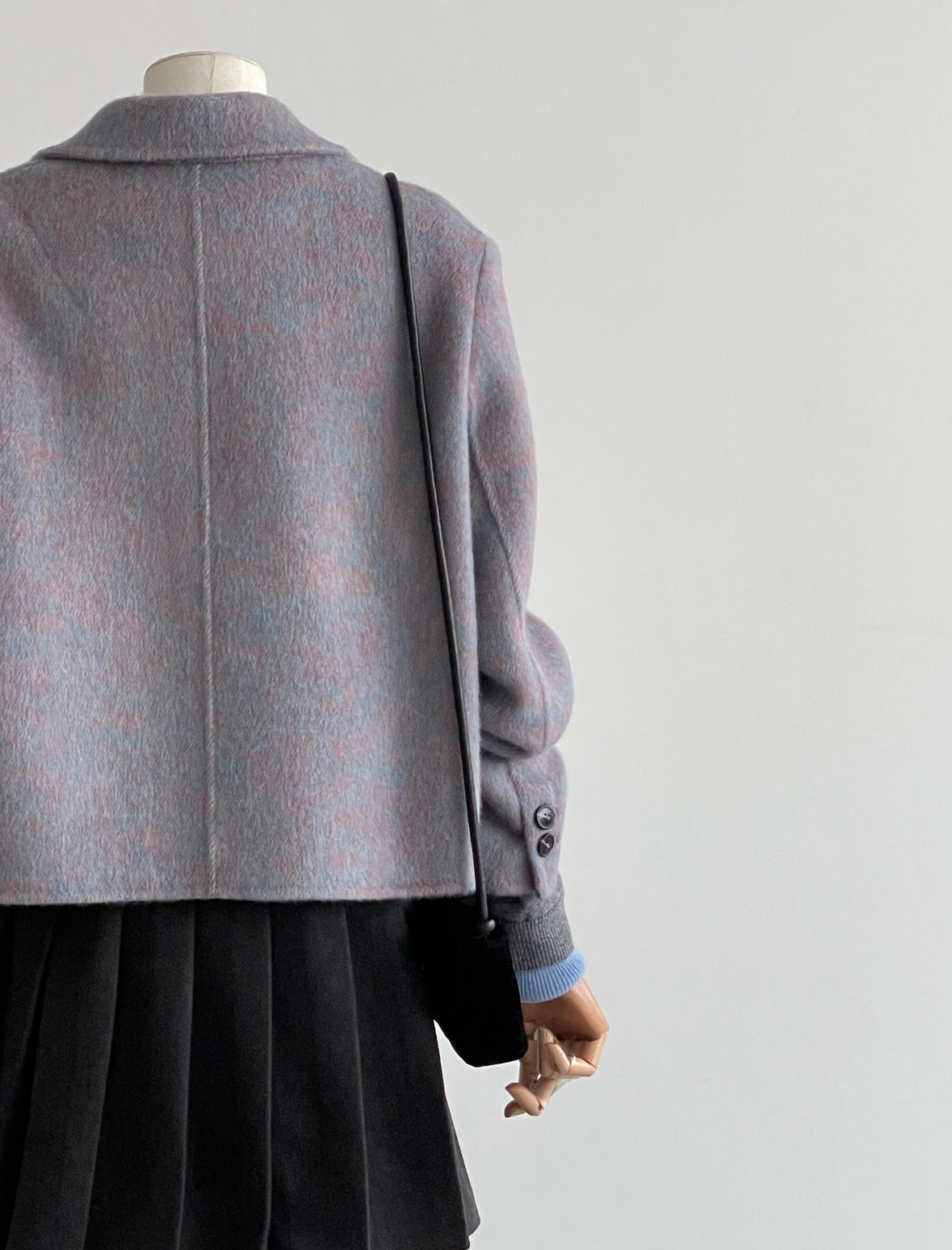 ‘Veyra’ Double-Faced Short Women Blazer (Purple)