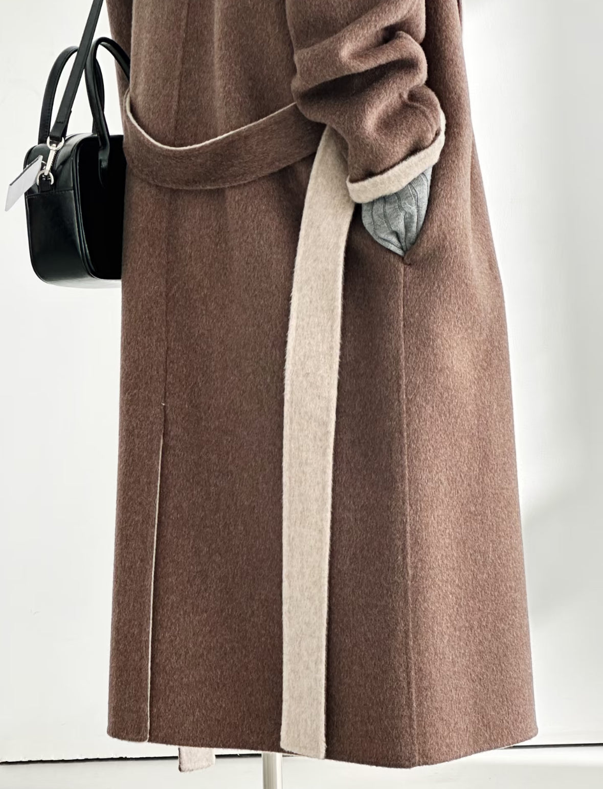 Aria Women's Long Wool Trench Coat