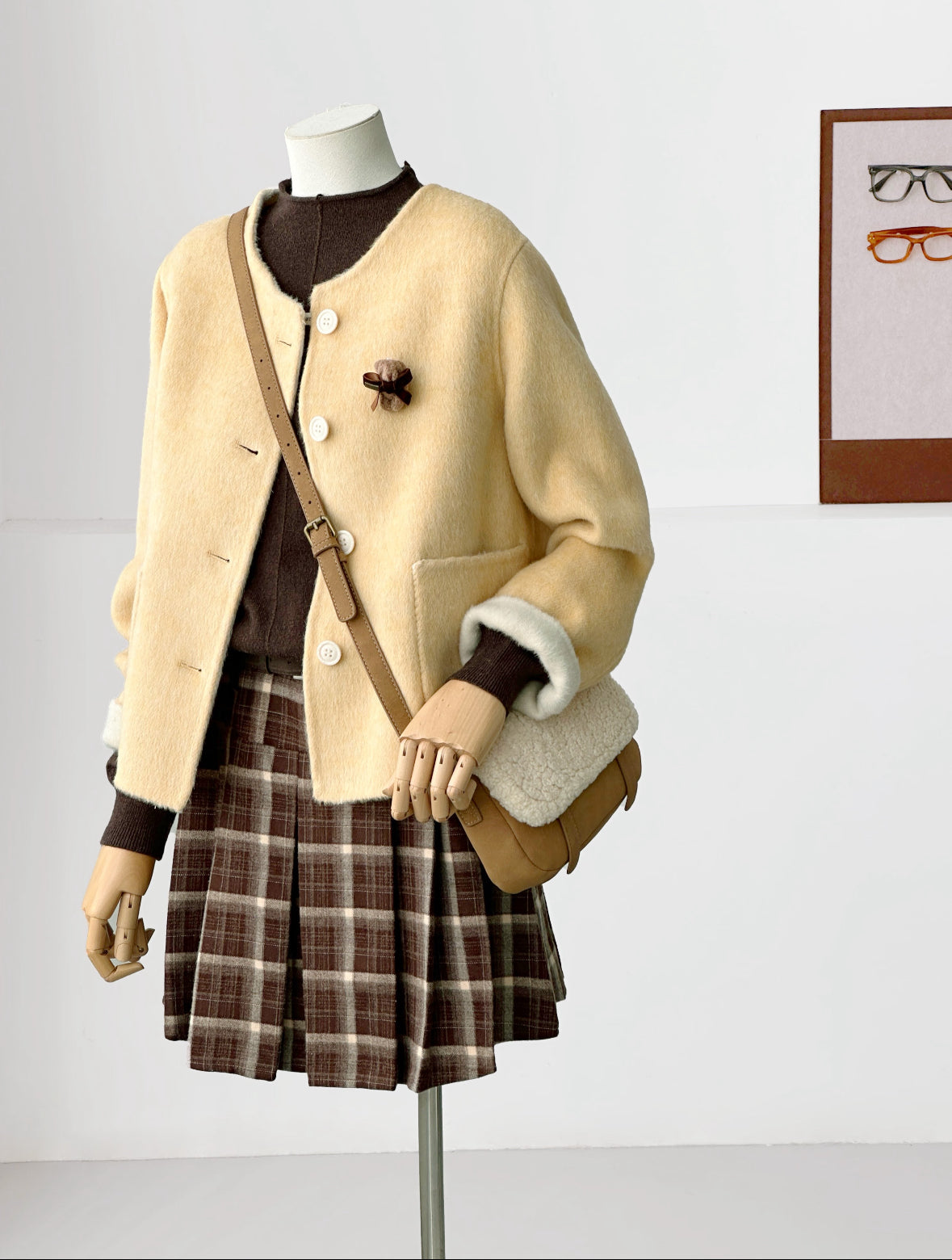 ‘Aria’ Reversible Yellow Wool Jacket