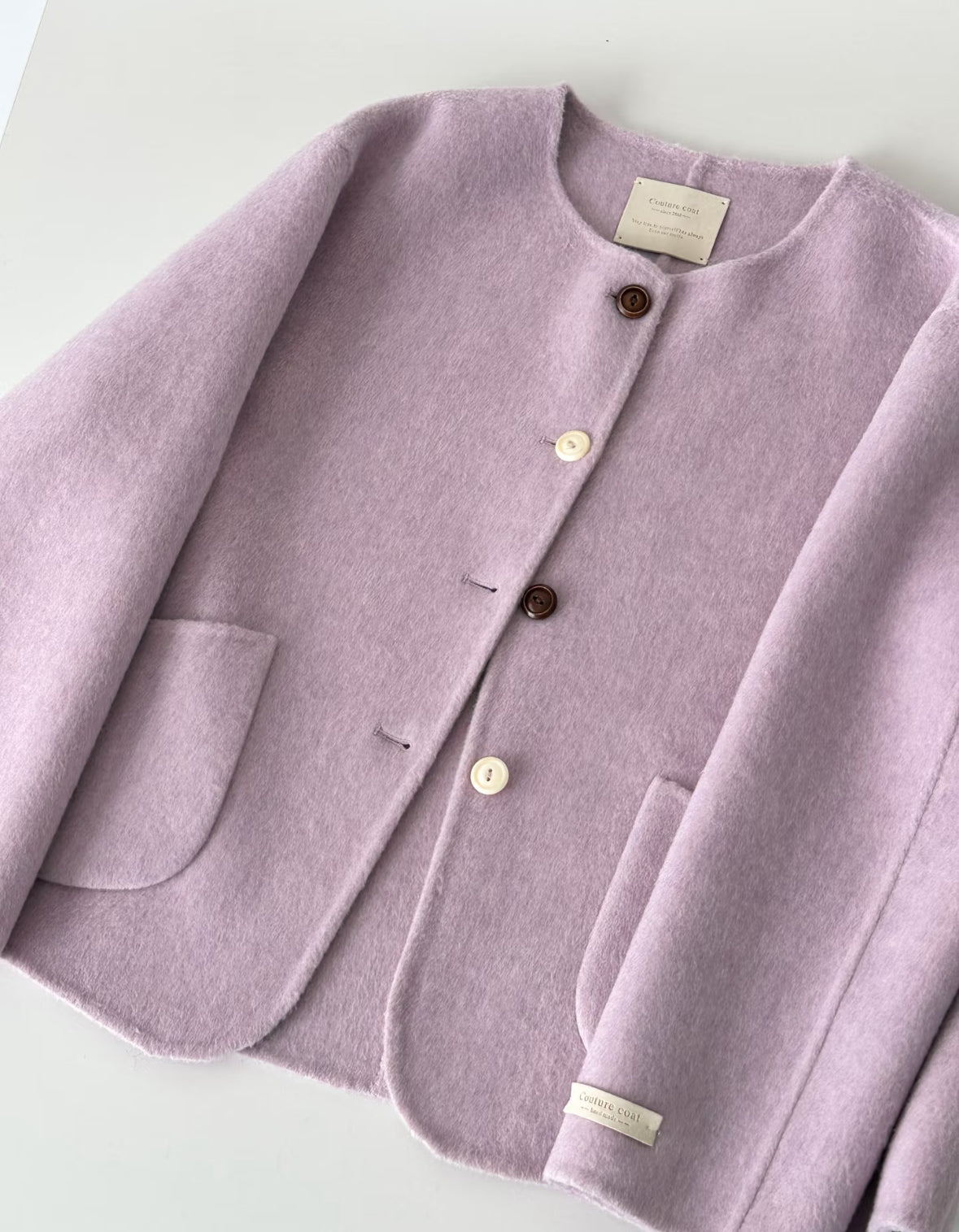 Lysa Cashmere Blended Short Wool Jacket - 2 Color