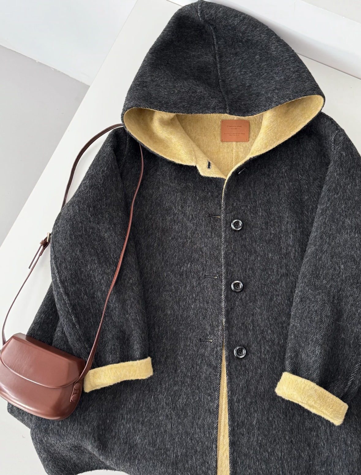 Bivor Two-tone Wool Jacket - Charcoal