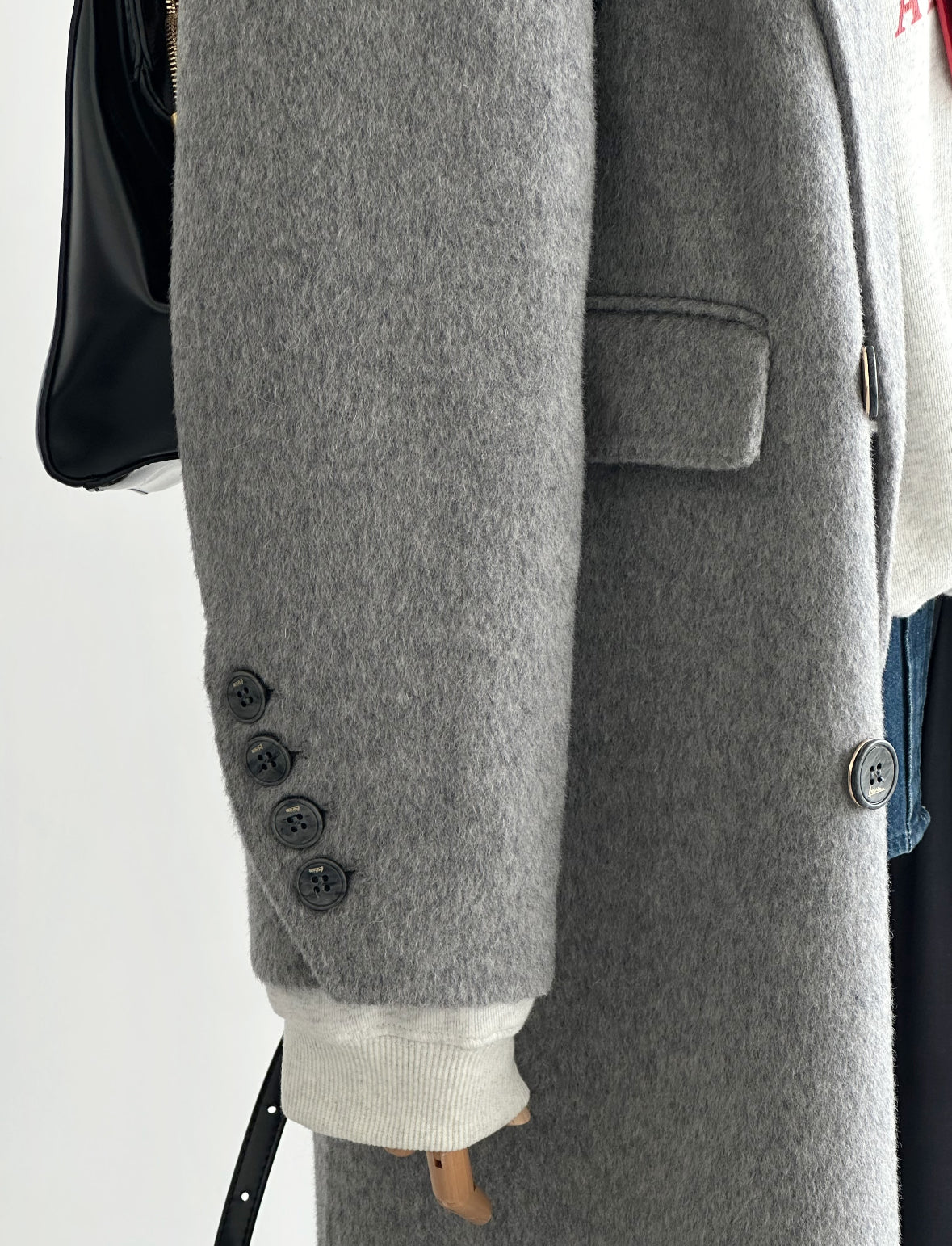 ‘Seren’ Gray Longline Trench Coat