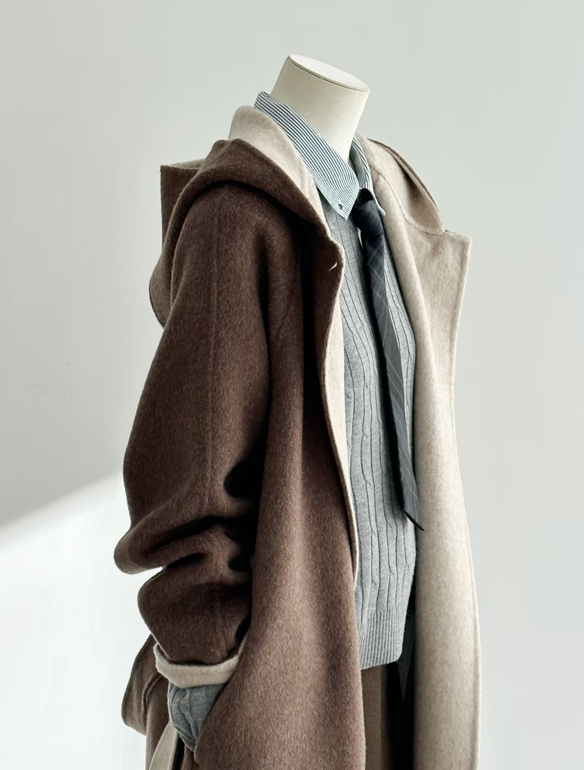 Aria Women's Long Wool Trench Coat