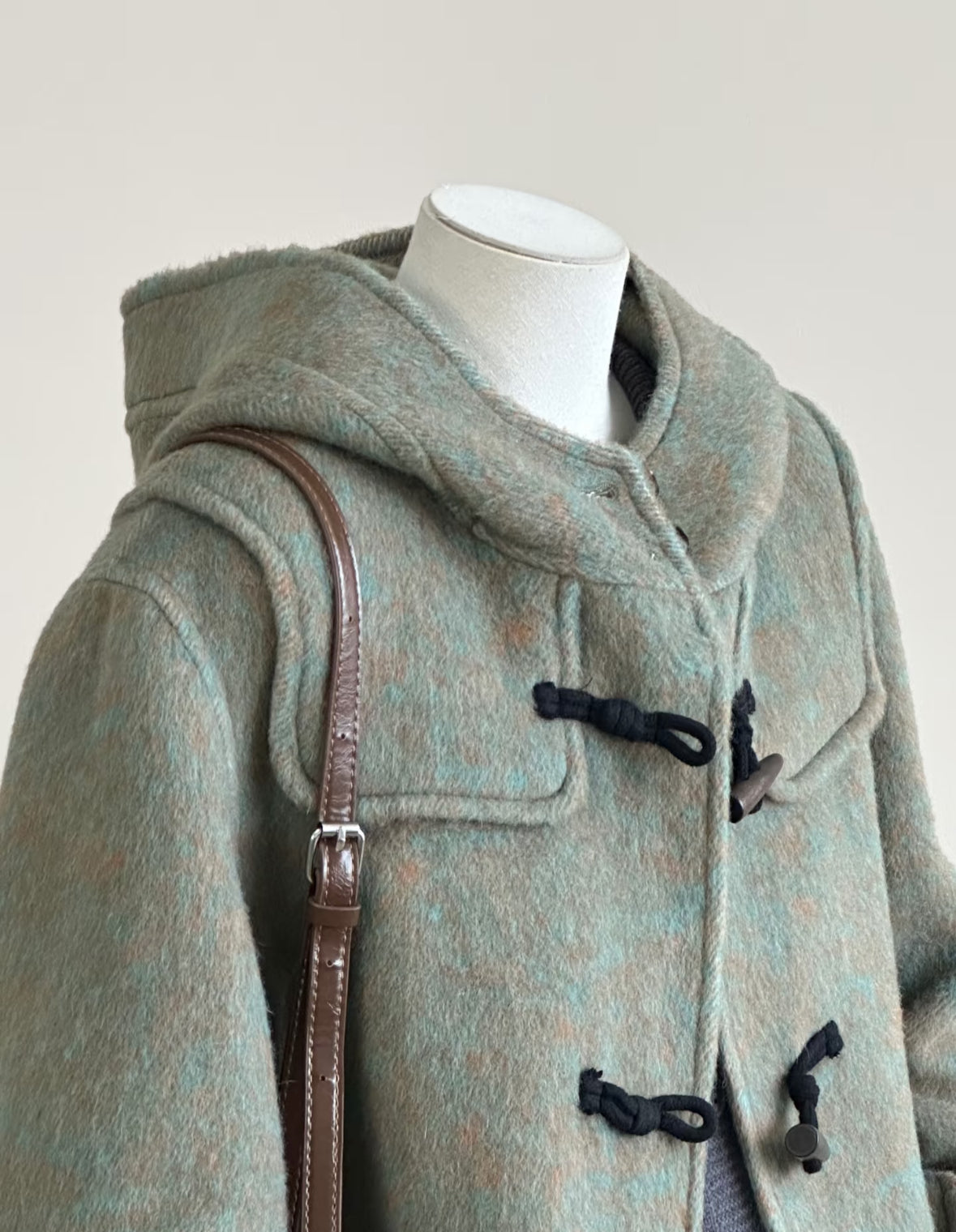 ‘Monet' Toggled Short Wool Jacket - Green