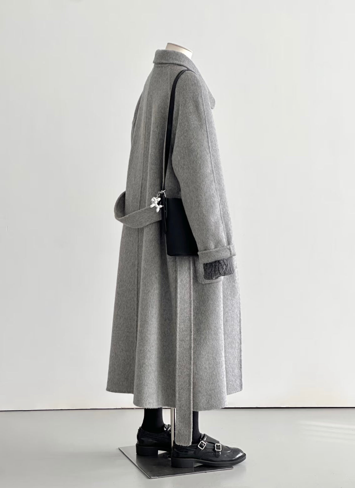 ‘Willow’ Gray Longline Trench Coat