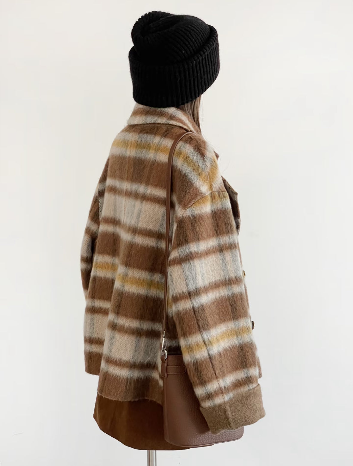 Aria Women's Reversible Plaid Wool Jacket