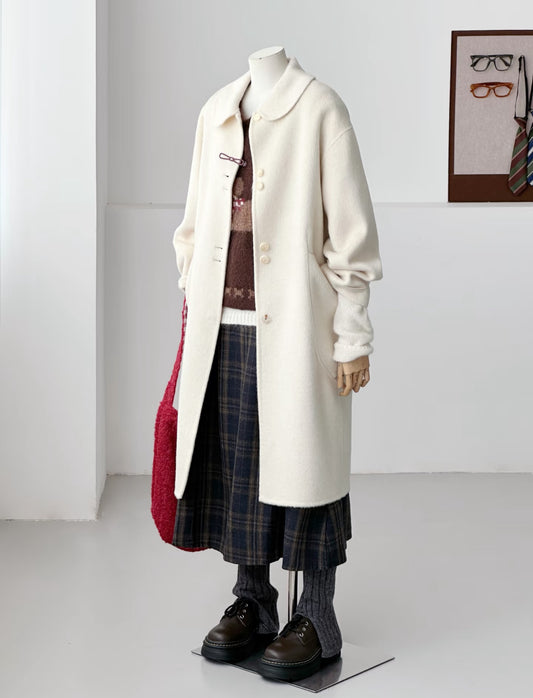 ‘Willow’ white Longline Trench Coat
