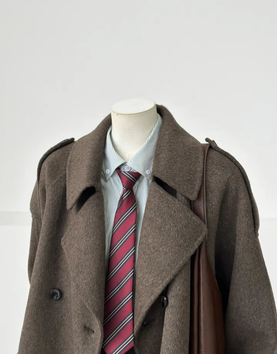 ‘Hazel’ Brown Wool Cashmere Short Jacket