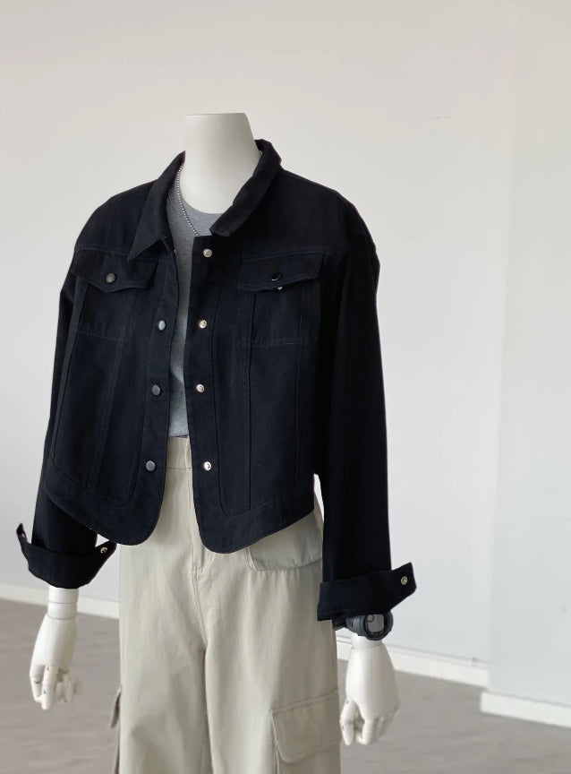 Casual Rust Red Cropped Jacket | 4 Colors