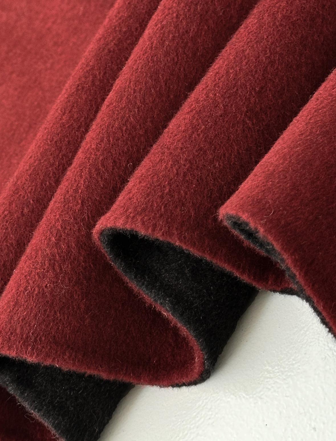 Noir Reversible Hooded Wool Coat