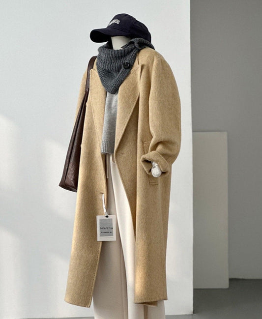 ‘Luna’ Longline Wool Trench Coat