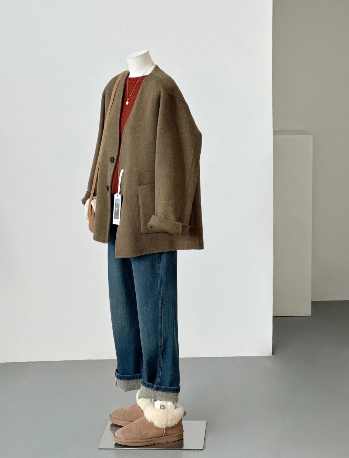 3 in 1 Brown Wool Jacket and Vest