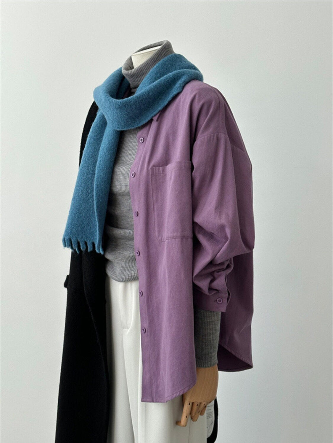 Unisex Women Men Casual Purple Shirt/ Italian Shirt