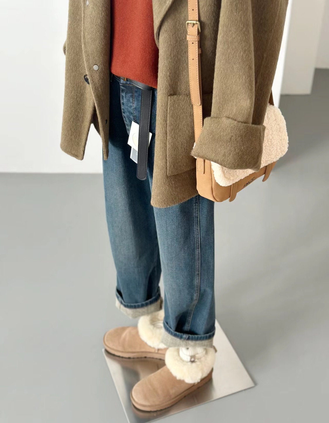 3 in 1 Brown Wool Jacket and Vest