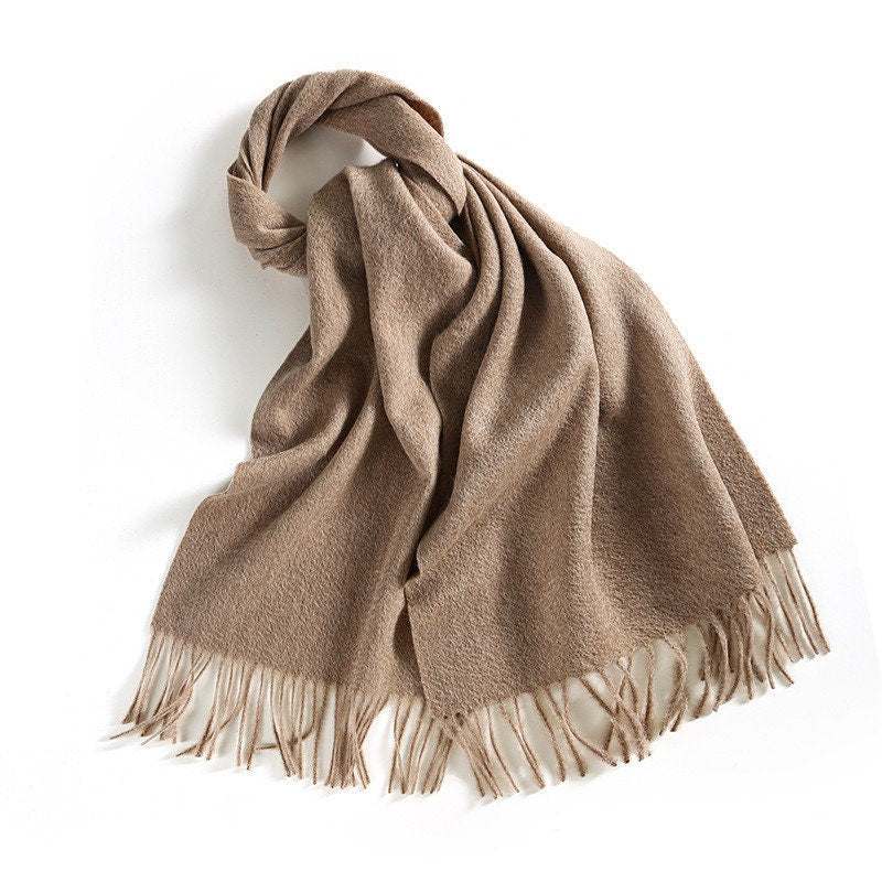 Cozy 100% Wool Scarf Solid Color Scarf