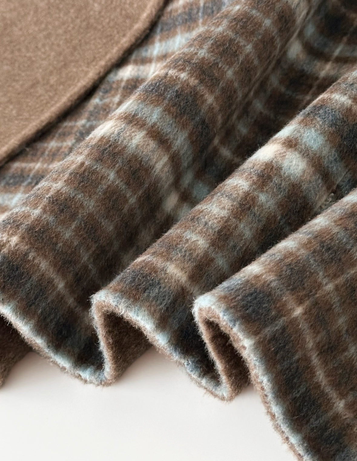 Aria Longline Reversible Wool Coat with Scarf