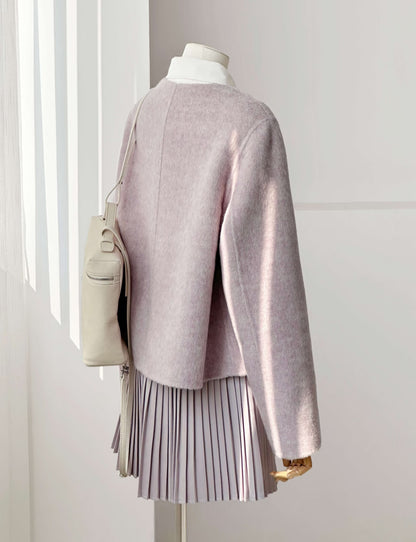 ‘Aria’ Reversible Lavender Wool Jacket