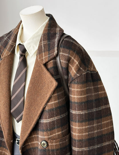 Aria Short Reversible Wool Coat