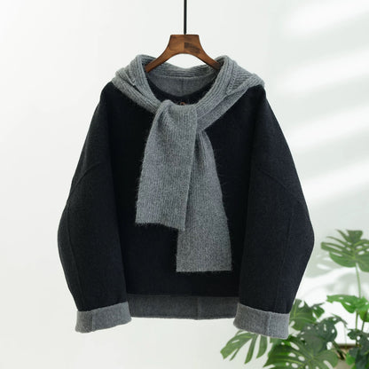 2 Sizes - Mori Knit Hood Wool Jacket - 3 Colors