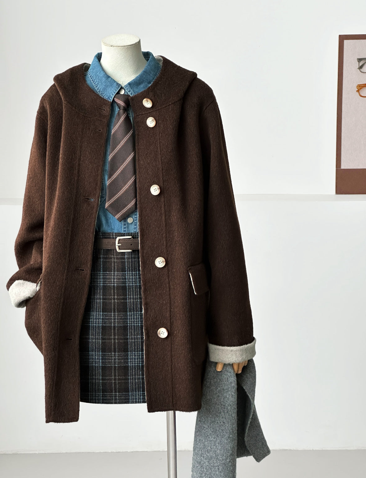 Bivor Two-tone Wool Jacket with Gloves - 2 Colors