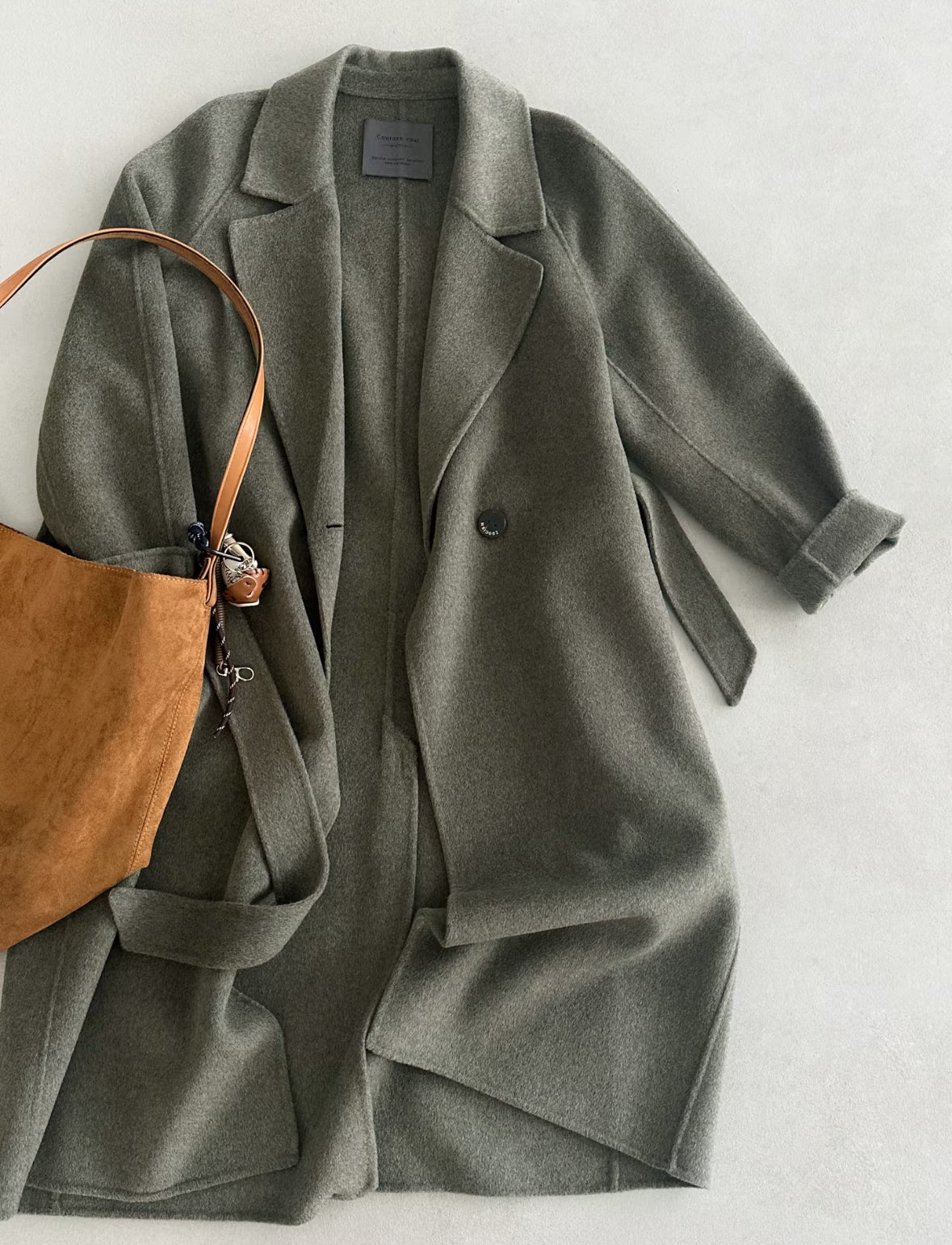 ‘Olive’ Longline Wool Trench Coat