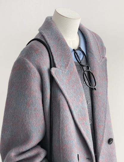 ‘Veyra’ Double-Faced Short Women Blazer (Purple)