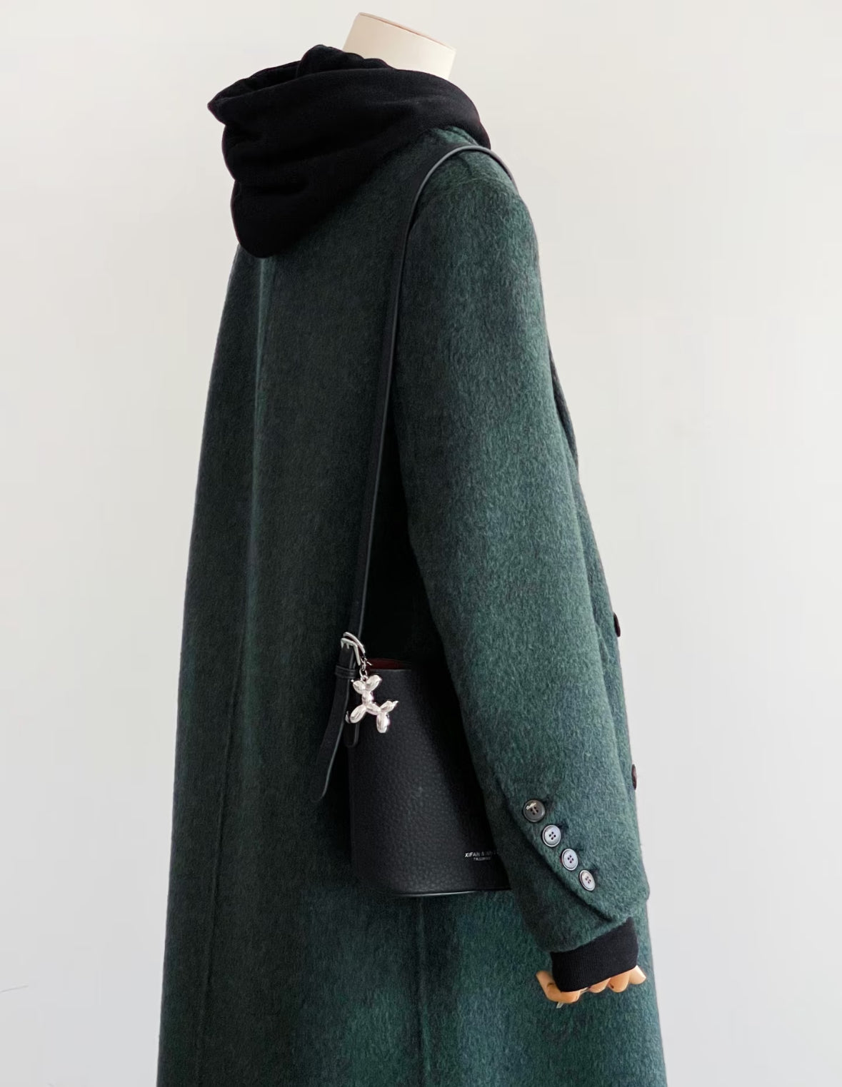 ‘Seren’ Olive green Longline Trench Coat