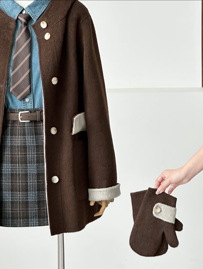 Bivor Two-tone Wool Jacket with Gloves - 2 Colors