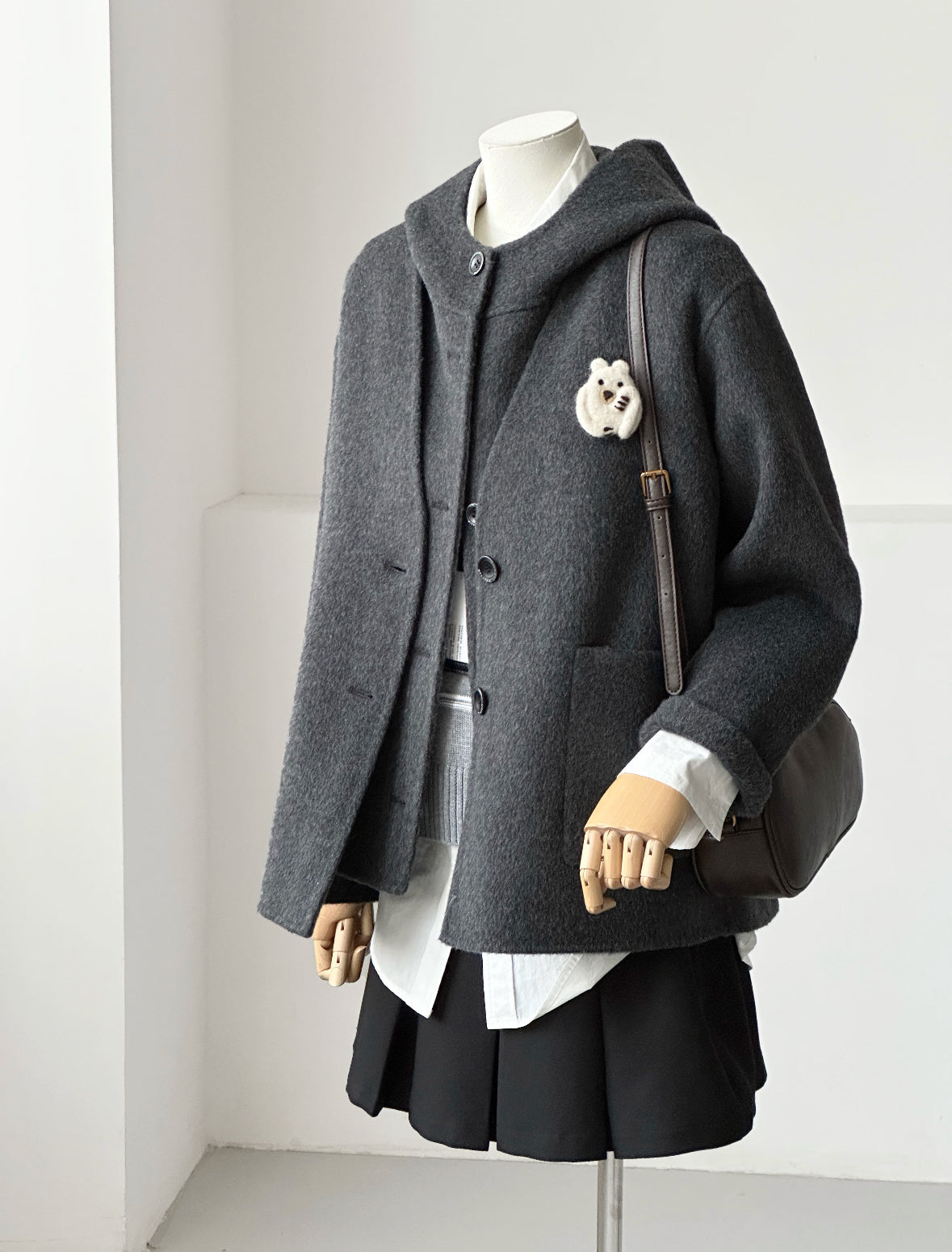 Dualis 3 in 1 Wool Jacket and Vest Set - Charcoal