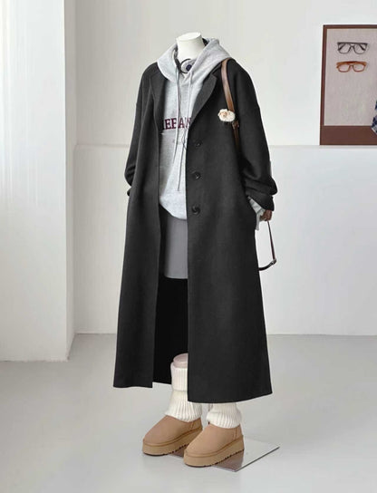 Solin Black Longline Trench Coat