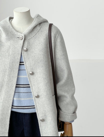 Sera Mid-Length wool jacket - Gray