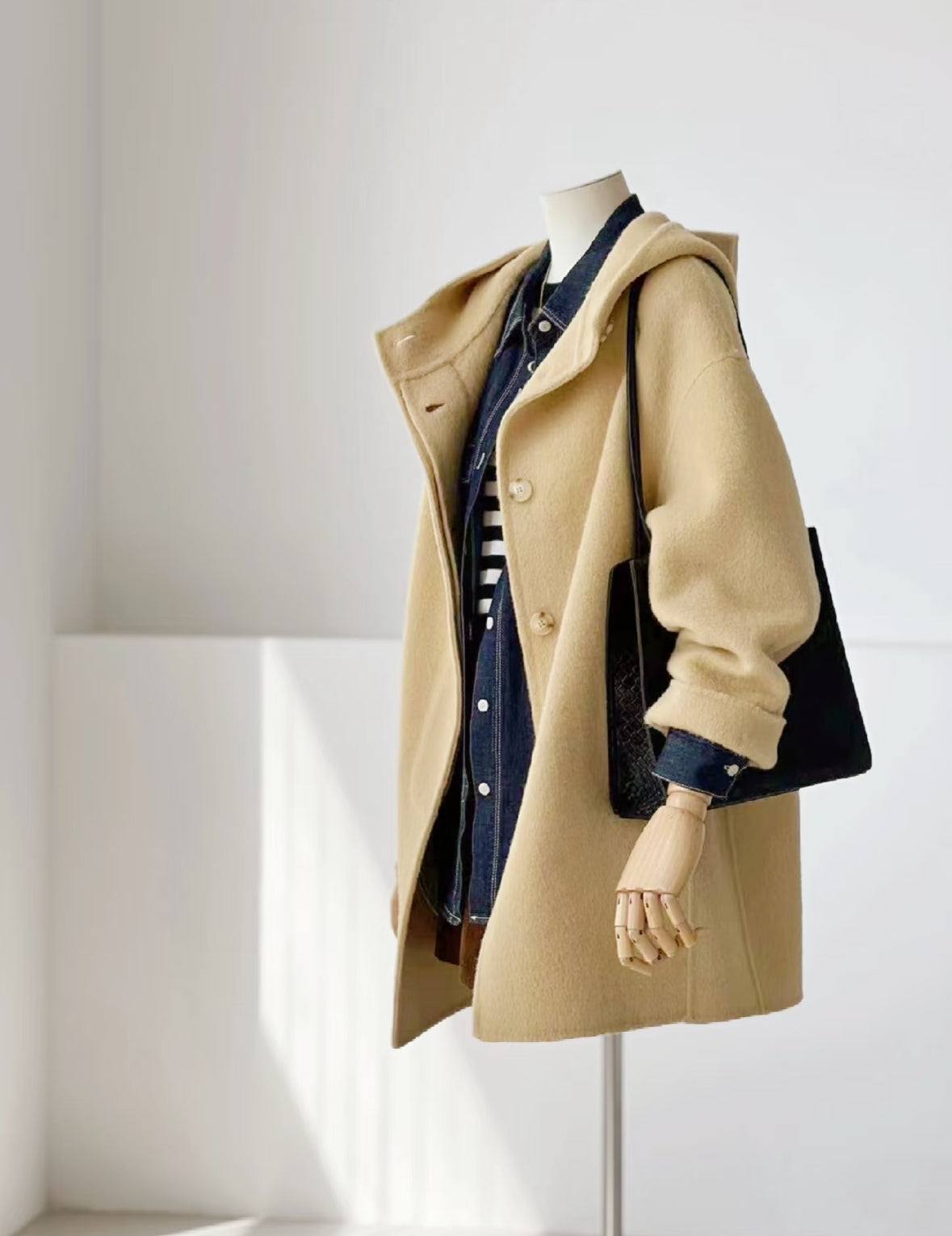 Sera Mid-Length Hooded Wool Jacket - 7 colors