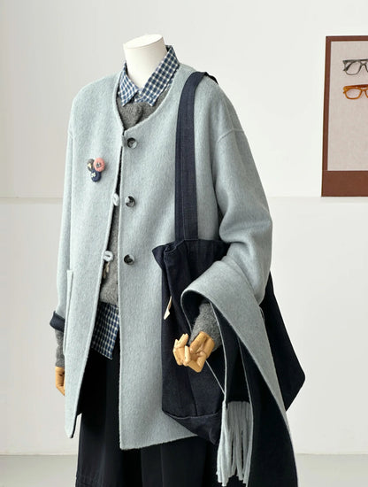 Aria Reversible 100% Wool Jacket with Scarf - 4 colors