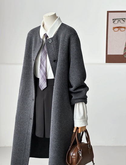 Dualis 3 in 1 longline wool coat and vest set