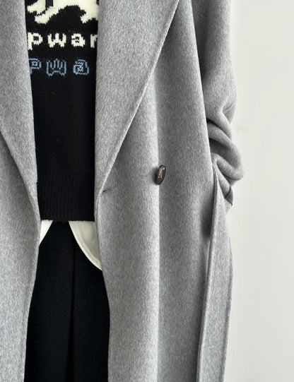 Pre-order ‘Sage’ Gray Longline Trench Coat