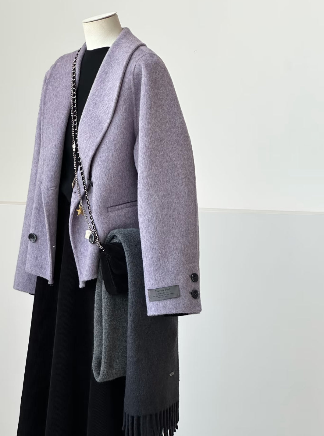 Pre-order ‘Iris' Short Purple Wool Jacket