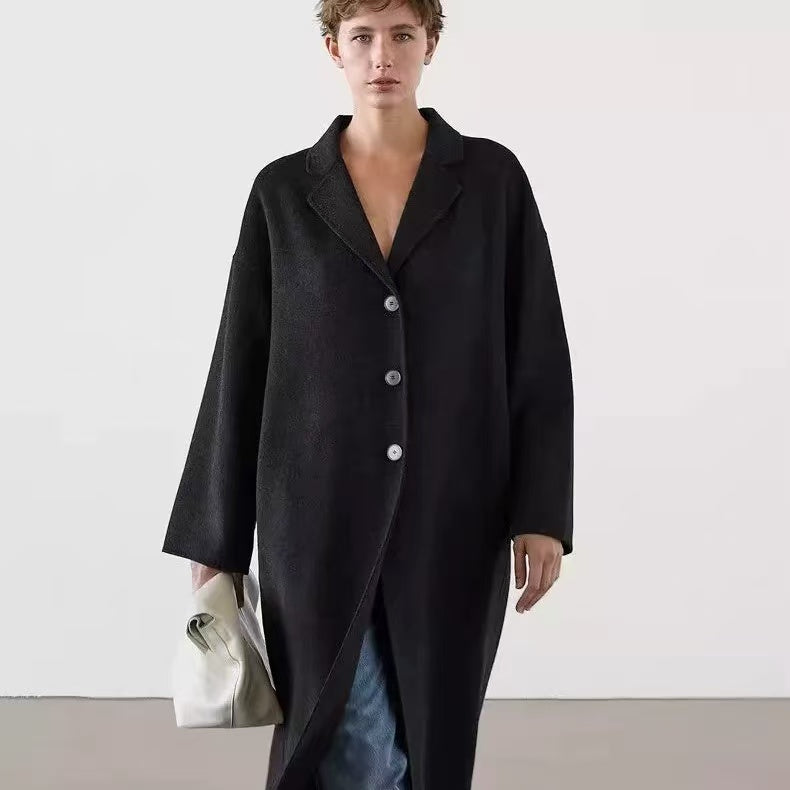 Solin Black Longline Trench Coat